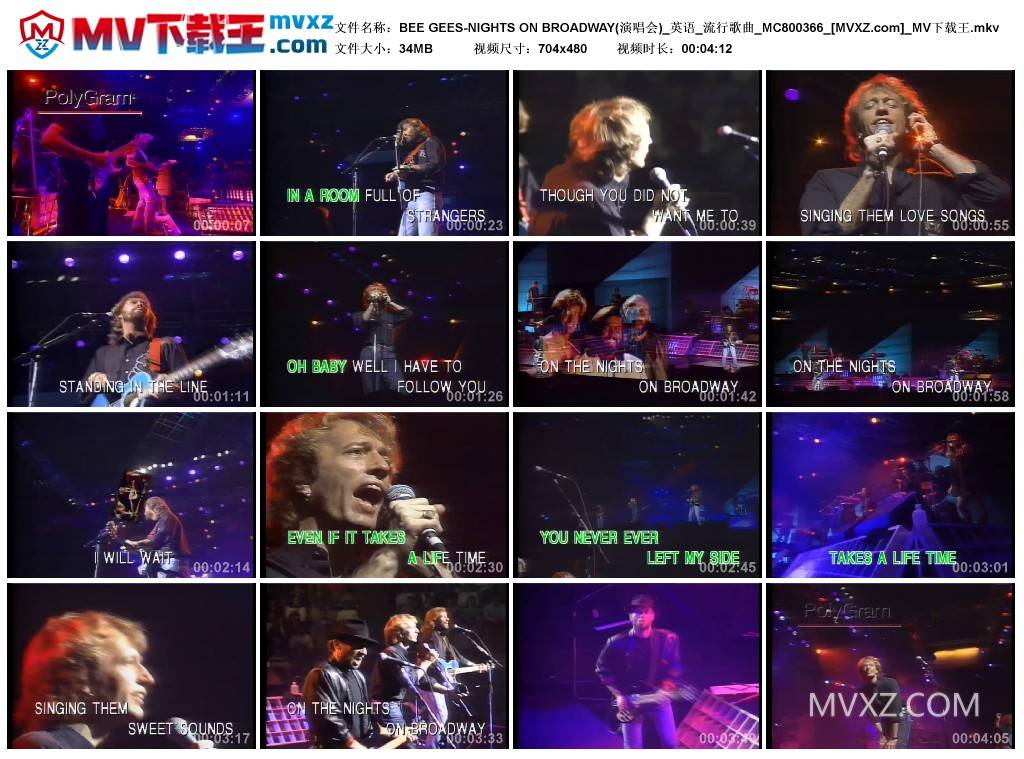 BEE GEES-NIGHTS ON BROADWAY(演唱会)_英语_流行歌曲_MC800366